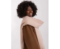 Wool Fashion Italia Šalikas-AT-SZ-2313502.20P-tamsiai smėlio spalvos