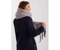 Wool Fashion Italia Šalikas-AT-SZ-2313502.63P-pilkas