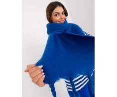 Wool Fashion Italia Šalikas-AT-SZ-2313502.94P-tamsiai mėlynas