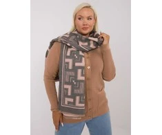 Wool Fashion Italia Šalikas-AT-SZ-23158.32-pilka-rožinė