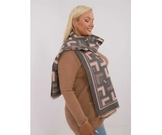 Wool Fashion Italia Šalikas-AT-SZ-23158.32-pilka-rožinė