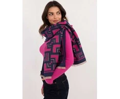 Wool Fashion Italia Šalikas-AT-SZ-23158.32-tamsiai mėlyna