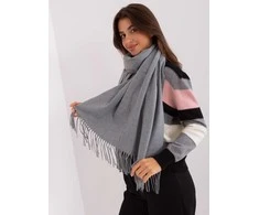 Wool Fashion Italia Šalikas-AT-SZ-23185.73P-tamsiai pilkas