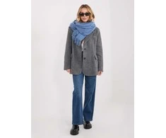 Wool Fashion Italia Šalikas- AT-SZ-23185.73P-pilka-mėlyna