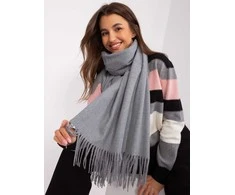 Wool Fashion Italia Šalikas-AT-SZ-23185.73P-tamsiai pilkas