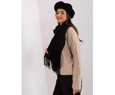 Wool Fashion Italia Šalikas-AT-SZ-23185.90P-juodas