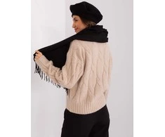 Wool Fashion Italia Šalikas-AT-SZ-23185.90P-juodas