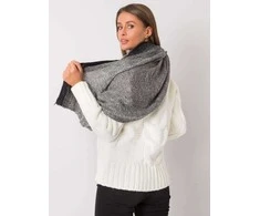 Wool Fashion Italia Šalikas-AT-SZ-3899.91-juoda ir balta