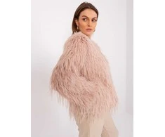 Wool Fashion Italia Striukė moterims-AT-KR-2359.96P-szaro-rožinė