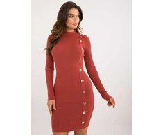 Wool Fashion Italia Suknelė-AT-SK-2345-2,32-tamsiai oranžinė
