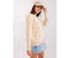Wool Fashion Italia Megztinis-AT-SW-2231A.00P-šviesiai smėlio spalvos