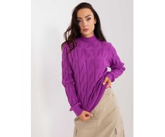 Wool Fashion Italia Sweter-AT-SW-2235.00P-ciemny violetinė