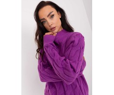 Wool Fashion Italia Sweter-AT-SW-2235.00P-ciemny violetinė