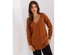 Wool Fashion Italia Megztinis-AT-SW-2241.36P-tamsiai oranžinis
