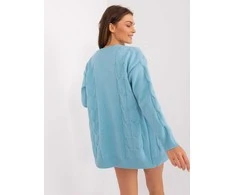Wool Fashion Italia Megztinis-AT-SW-2241.36P-šviesiai mėlynas