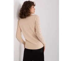 Wool Fashion Italia Megztinis-AT-SW-2324-2,68-šviesiai smėlio spalvos