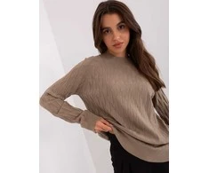 Wool Fashion Italia Megztinis-AT-SW-2326.37X-tamsiai smėlio spalvos