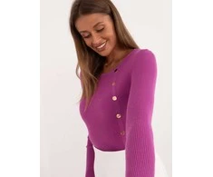 Wool Fashion Italia Megztinis-AT-SW-2332-2,65-violetinė