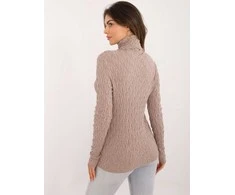 Wool Fashion Italia Megztinis-AT-SW-2334-2,61-tamsiai smėlio spalvos
