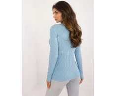Wool Fashion Italia Megztinis-AT-SW-2334-2,61-šviesiai mėlynas