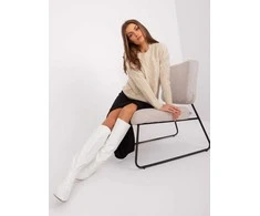Wool Fashion Italia Megztinis-AT-SW-2335-1.68P-smėlio spalvos