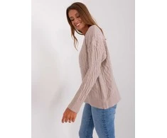 Wool Fashion Italia Megztinis-AT-SW-2335.27-smėlio spalvos