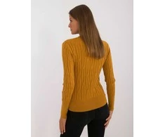 Wool Fashion Italia Megztinis-AT-SW-2338-2.00-tamsiai geltonas