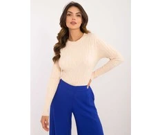 Wool Fashion Italia Megztinis-AT-SW-2338-2.00-šviesiai smėlio spalvos