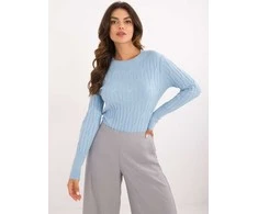 Wool Fashion Italia Megztinis-AT-SW-2338-2.00-šviesiai mėlynas