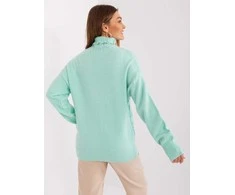 Wool Fashion Italia Megztinis-AT-SW-23401.97P-tamsi mėtinė