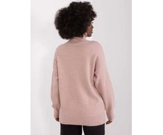 Wool Fashion Italia Megztinis-AT-SW-23401.97P-tamsiai rožinis