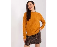 Wool Fashion Italia Megztinis-AT-SW-2340.22-tamsiai geltonas