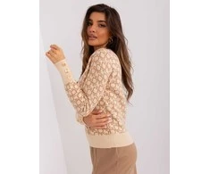 Wool Fashion Italia Sweter-AT-SW-2342.46P-smėlio spalva