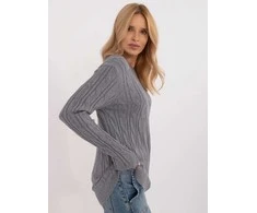 Wool Fashion Italia Megztinis-AT-SW-2343.88-tamsiai pilkas