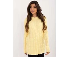 Wool Fashion Italia Megztinis-AT-SW-2343.88-šviesiai geltonas