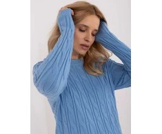 Wool Fashion Italia Megztinis-AT-SW-2343.88-mėlynas
