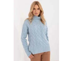 Wool Fashion Italia Megztinis-AT-SW-23445.00-šviesiai mėlynas