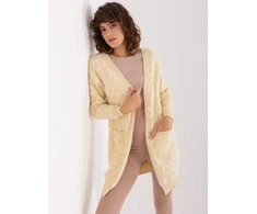 Wool Fashion Italia Megztinis moterims AT-SW-234502.38X, šviesiai smėlio spalvos