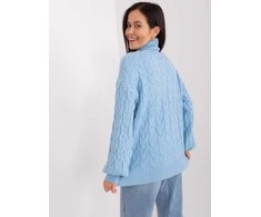 Wool Fashion Italia Megztinis-AT-SW-2348.88-šviesiai mėlynas