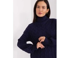 Wool Fashion Italia Megztinis-AT-SW-2348.88 tamsiai mėlynas