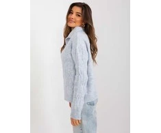 Wool Fashion Italia Megztinis-AT-SW-2349-2,27-šviesiai mėlynas