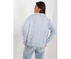Wool Fashion Italia Megztinis-AT-SW-2349-2,27-šviesiai mėlynas