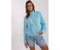 Wool Fashion Italia Megztinis-AT-SW-2350.91P-šviesiai mėlynas