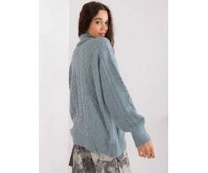 Wool Fashion Italia Megztinis-AT-SW-2355-2.12P-pilka-mėlyna