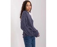 Wool Fashion Italia Megztinis-AT-SW-2363-2.11P-tamsiai mėlynas