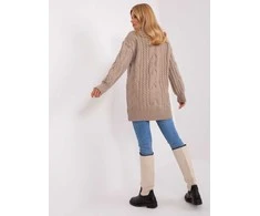 Wool Fashion Italia Megztinis-AT-SW-2367-1.35P-tamsiai smėlio spalvos