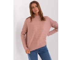 Wool Fashion Italia Megztinis-AT-SW-2368.36X-tamsiai rožinis