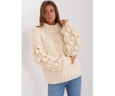 Wool Fashion Italia Megztinis-AT-SW-2382.97P-šviesiai smėlio spalvos
