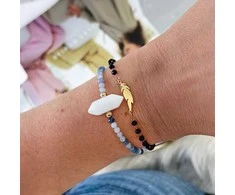 Eu Sandelis Apyrankė su karoliukais su 14k auksu BST1450