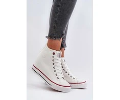 Baltos odos Cross Jeans batai su platforma